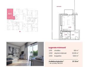 Prodej bytu 1+kk, Kolín, Pražská, 38 m2