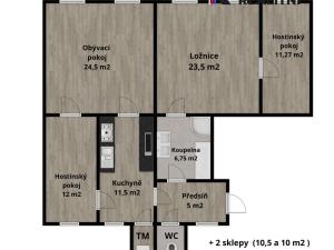 Prodej bytu 4+1, Brno - Staré Brno, Kopečná, 100 m2