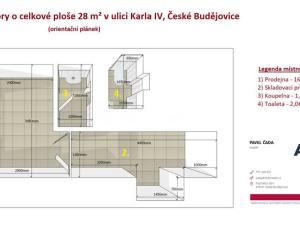 Pronájem obchodního prostoru, České Budějovice - České Budějovice 1, Karla IV., 28 m2