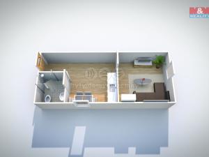 Prodej bytu 1+1, Velké Březno - Valtířov, 29 m2