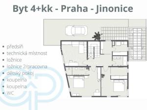 Prodej bytu 4+kk, Praha - Jinonice, Na pomezí, 156 m2