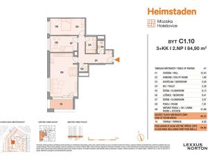 Pronájem bytu 3+kk, Praha - Holešovice, U Pergamenky, 81 m2