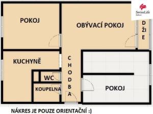 Pronájem bytu 3+1, Krchleby, 74 m2