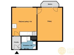 Pronájem bytu 2+kk, Tábor, Náchodská, 36 m2