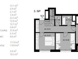 Prodej bytu 4+kk, Hostivice, Čsl. armády, 119 m2