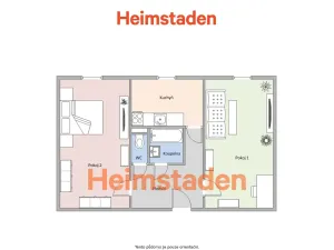 Pronájem bytu 2+1, Karviná - Nové Město, Janského, 53 m2