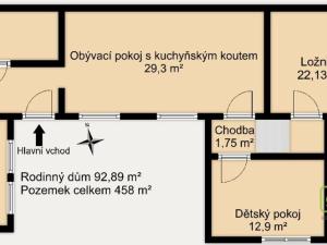 Prodej rodinného domu, Velký Újezd, Kopanina, 92 m2