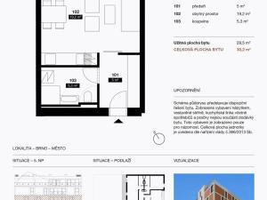 Prodej bytu 1+kk, Brno - Zábrdovice, Auerswaldova, 30 m2