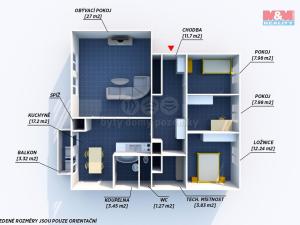 Prodej bytu 4+1, Klatovy - Klatovy IV, Krejčího nábř., 92 m2