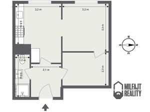 Pronájem bytu 2+1, Kamenický Šenov, Pískovec I, 39 m2