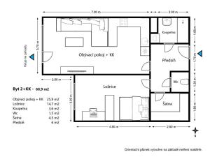 Prodej bytu 2+kk, Moravany, Višňová, 61 m2