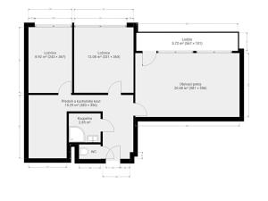 Prodej bytu 3+kk, Praha - Horní Počernice, Komárovská, 60 m2