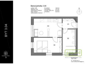 Prodej bytu 2+kk, Hořovice, 44 m2