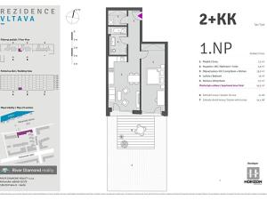 Prodej bytu 2+kk, Praha - Karlín, Za Karlínským přístavem, 54 m2