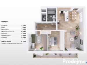 Prodej bytu 3+kk, Únanov, 96 m2