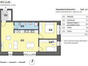 Prodej bytu 3+kk, Uherský Ostroh - Ostrožské Předměstí, Hradišťská, 74 m2