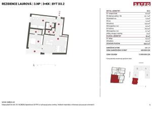 Prodej bytu 3+kk, Praha - Smíchov, Na Laurové, 95 m2