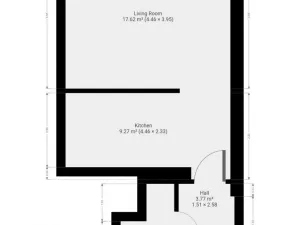 Pronájem bytu 1+1, Praha - Karlín, Hybešova, 33 m2
