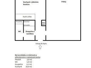 Prodej bytu 1+1, Adamov, Petra Jilemnického, 33 m2