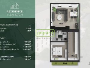 Prodej bytu 2+kk, Praha - Bubeneč, 52 m2