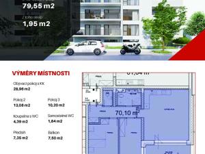 Prodej bytu 3+kk, Plzeň, Zahradní, 66 m2