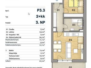 Prodej bytu 2+kk, Dobřichovice, Souběžná, 80 m2