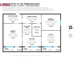 Prodej bytu 3+1, Litvínov - Horní Litvínov, Mostecká, 71 m2