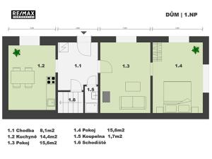 Prodej rodinného domu, Kněžmost, 57 m2