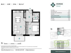 Pronájem bytu 2+kk, Slaný - Kvíček, U Benaru, 53 m2