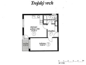 Prodej bytu 2+kk, Praha - Troja, Hnězdenská, 53 m2