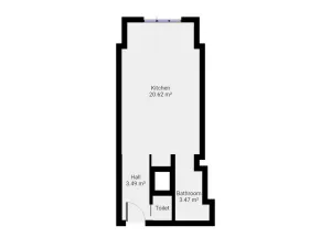 Pronájem bytu 1+kk, Praha - Holešovice, Jankovcova, 28 m2