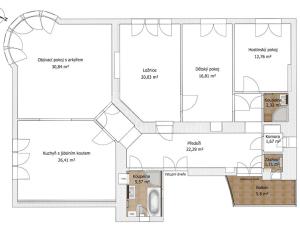 Pronájem bytu 4+1, Praha - Holešovice, Kostelní, 140 m2