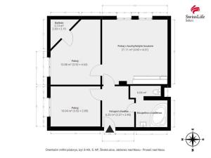 Pronájem bytu 3+kk, Jablonec nad Nisou, Široká, 59 m2