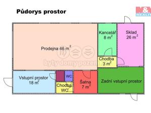 Pronájem obchodního prostoru, Ostrava - Vítkovice, Halasova, 109 m2