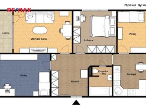 Pronájem bytu 4+1, Plzeň, Pod Vrchem, 78 m2