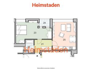 Pronájem bytu 2+kk, Ostrava - Moravská Ostrava, Veleslavínova, 41 m2