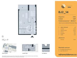 Prodej bytu 2+kk, Praha - Bohnice, Lodžská, 69 m2