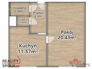 Pronájem bytu 1+1, Tachov - Velký Rapotín, 39 m2