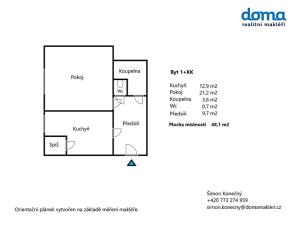 Pronájem bytu 1+1, Brno, Zahradníkova, 48 m2