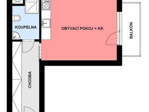 Pronájem bytu 1+kk, Brno, Hrázka, 29 m2