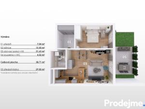 Prodej bytu 2+kk, Praha - Dolní Počernice, Černodolská, 88 m2