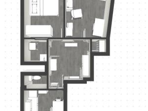 Pronájem bytu 2+1, Brno - Veveří, Cihlářská, 53 m2