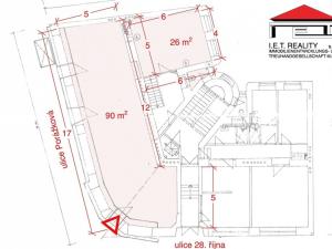 Pronájem obchodního prostoru, Ostrava, 28. října, 90 m2