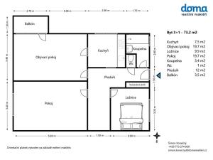 Pronájem bytu 3+1, Blansko, Palackého, 73 m2