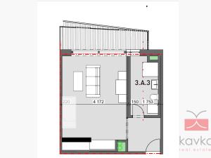 Pronájem bytu 1+kk, Humpolec, Na Skalce, 36 m2