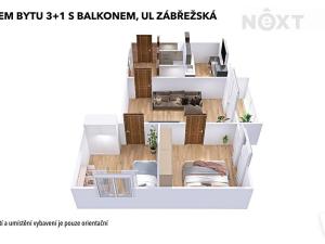 Pronájem bytu 3+1, Šumperk, Zábřežská, 59 m2