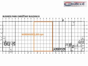 Pronájem skladu, Chrášťany, Za Tratí, 1845 m2