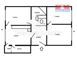 Prodej bytu 3+1, Kynšperk nad Ohří - Dolní Pochlovice, Pochlovická, 86 m2