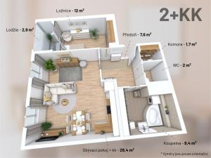 Prodej bytu 2+kk, Praha - Řepy, Makovského, 62 m2