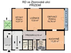 Pronájem bytu 3+1, Písek - Budějovické Předměstí, Zborovská, 82 m2